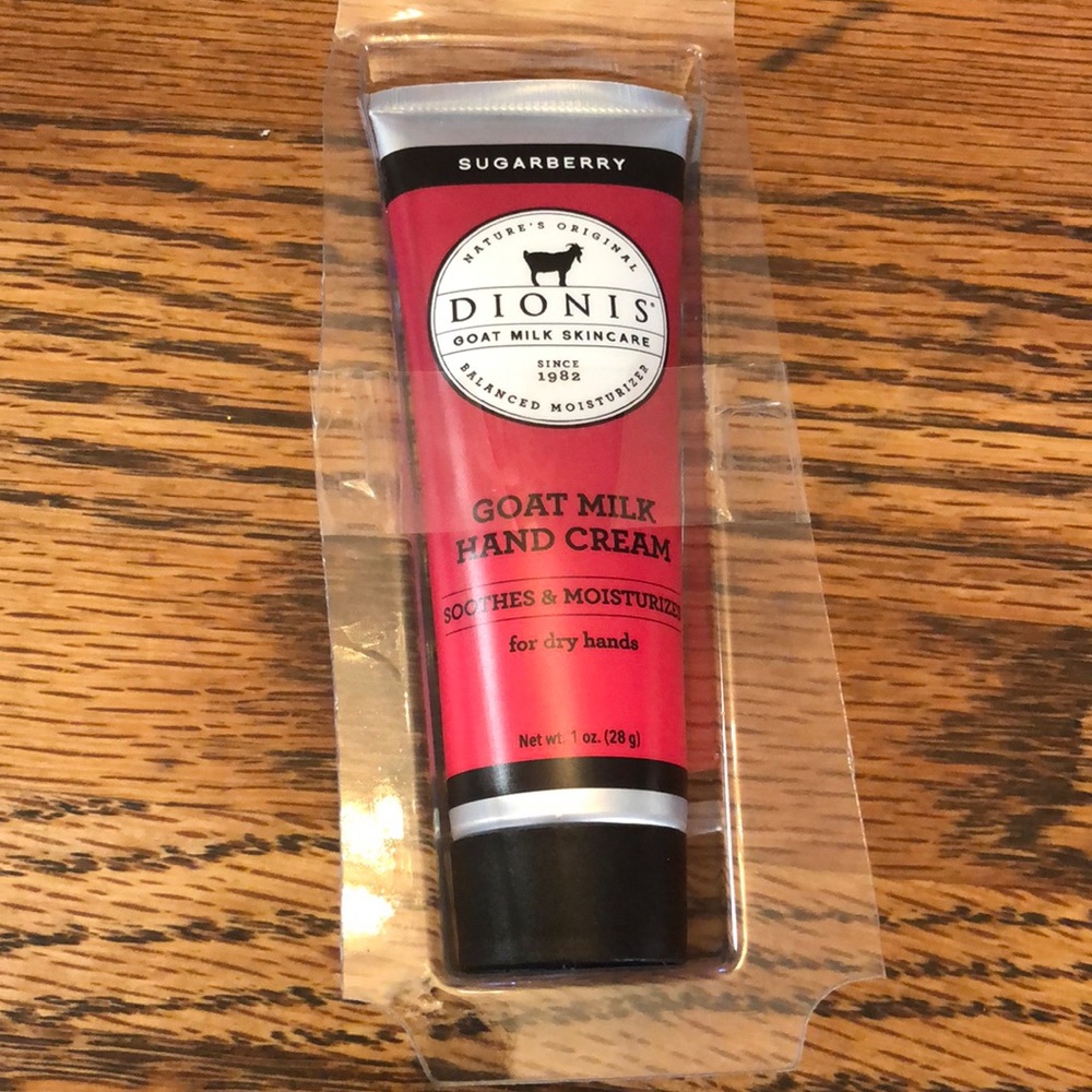 Dionis sugarberry goat milk travel size hand cream